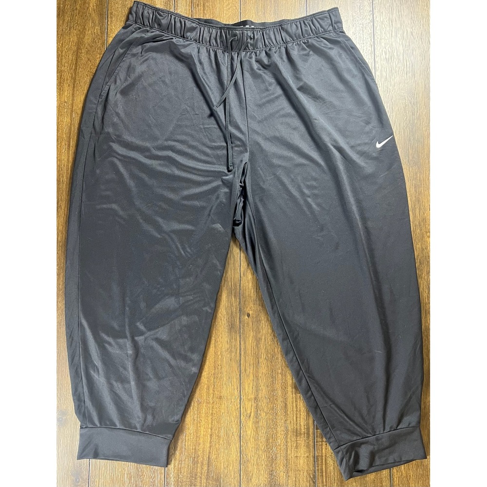 Nike Dri-FIT Black Cropped Jogger Pants Mens 1X Tapered Athletic Sweatpants